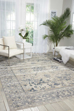 Load image into Gallery viewer, kathy ireland Home Malta MAI05 Blue and Ivory 4&#39;x6&#39; Area Rug MAI05 Ivory/Blue
