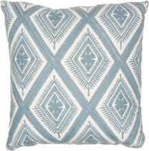 Load image into Gallery viewer, Mina Victory Crochet Diamonds Ocean Throw Pillow L1022 18&quot; x 18&quot;
