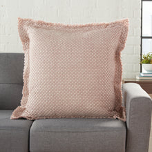 Load image into Gallery viewer, Mina Victory Life Styles Waffle Stonewash Rose Throw Pillow BX056 1&#39;10&quot; x 1&#39;10&quot;
