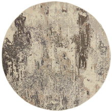 Load image into Gallery viewer, Nourison Celestial 8&#39; Round Area Rug CES02 Ivory/Grey
