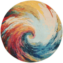 Load image into Gallery viewer, Nourison Celestial 8&#39; Round Area Rug CES07 Wave
