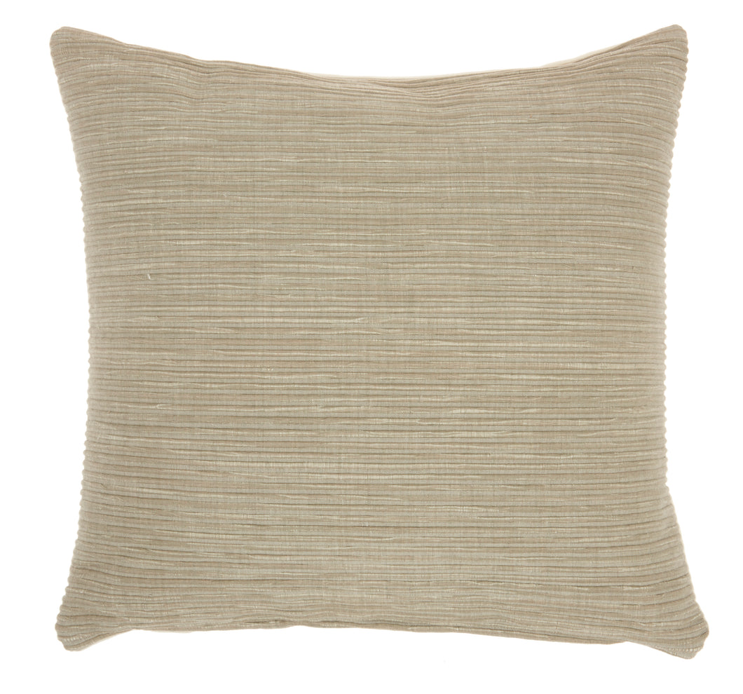 Mina Victory Life Styles Textured Lines Taupe Throw Pillow SS917 18