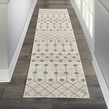 Load image into Gallery viewer, Nourison Grafix 12&#39; Runner Ivory Area Rug GRF37 Ivory/Grey
