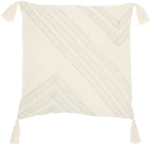 Load image into Gallery viewer, Kathy Ireland Pillow Metallic Embroidery Ivory Throw Pillow AA443 20&quot;X20&quot;
