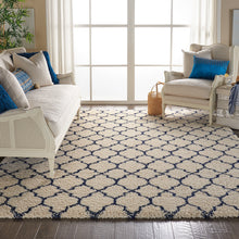 Load image into Gallery viewer, Nourison Amore AMOR2 Blue and Ivory 8&#39;x11&#39; Rug AMOR2 Ivory/Blue
