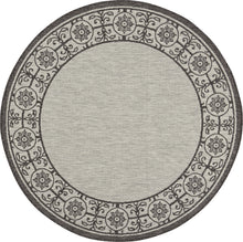 Load image into Gallery viewer, Nourison Country Side 5&#39; Round Area Rug CTR03 Ivory/Charcoal
