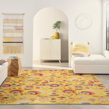 Load image into Gallery viewer, Nourison Allur 9&#39; x 12&#39; Yellow Multicolor Area Rug ALR08 Yellow Multicolor
