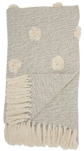 Load image into Gallery viewer, Mina Victory Dot Woven Throw Grey Throw Blanket SH019 50X60
