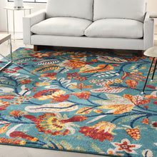 Load image into Gallery viewer, Nourison Allur 8&#39; x 10&#39; Turquoise Multicolor Area Rug ALR09 Turquoise Multicolor
