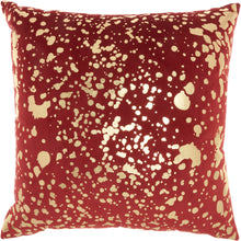Load image into Gallery viewer, Nourison Luminecence Metallic Splash Deep Red Throw Pillow QY168 18&quot;X18&quot;
