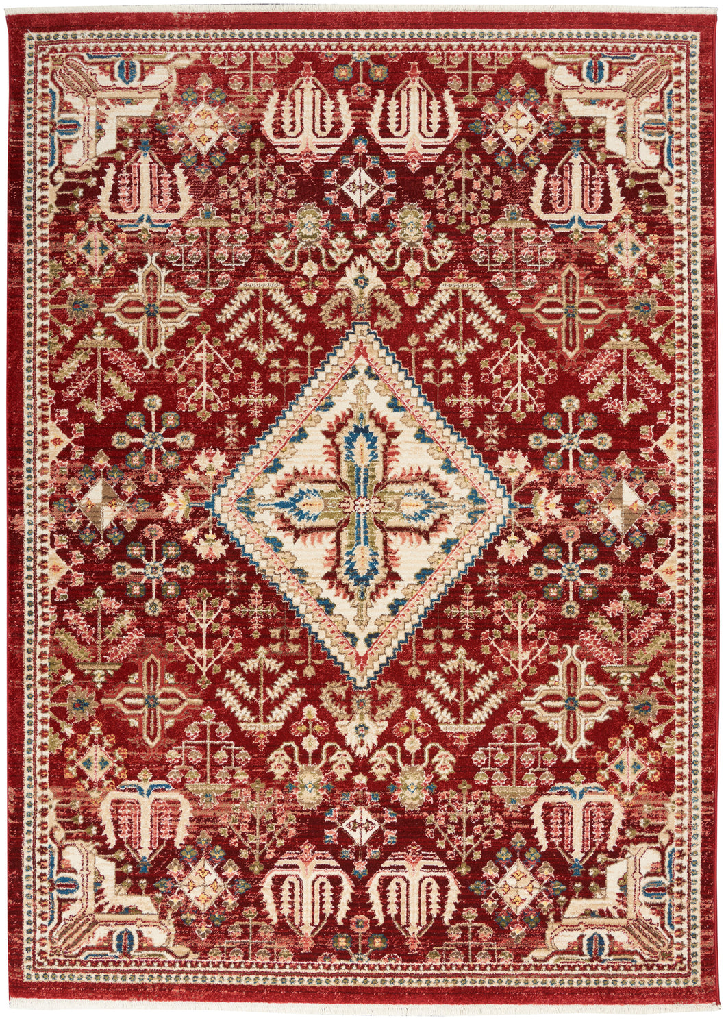 Nourison Revel 5'x8' Brick Ivory Area Rug REV02 Brick Ivory