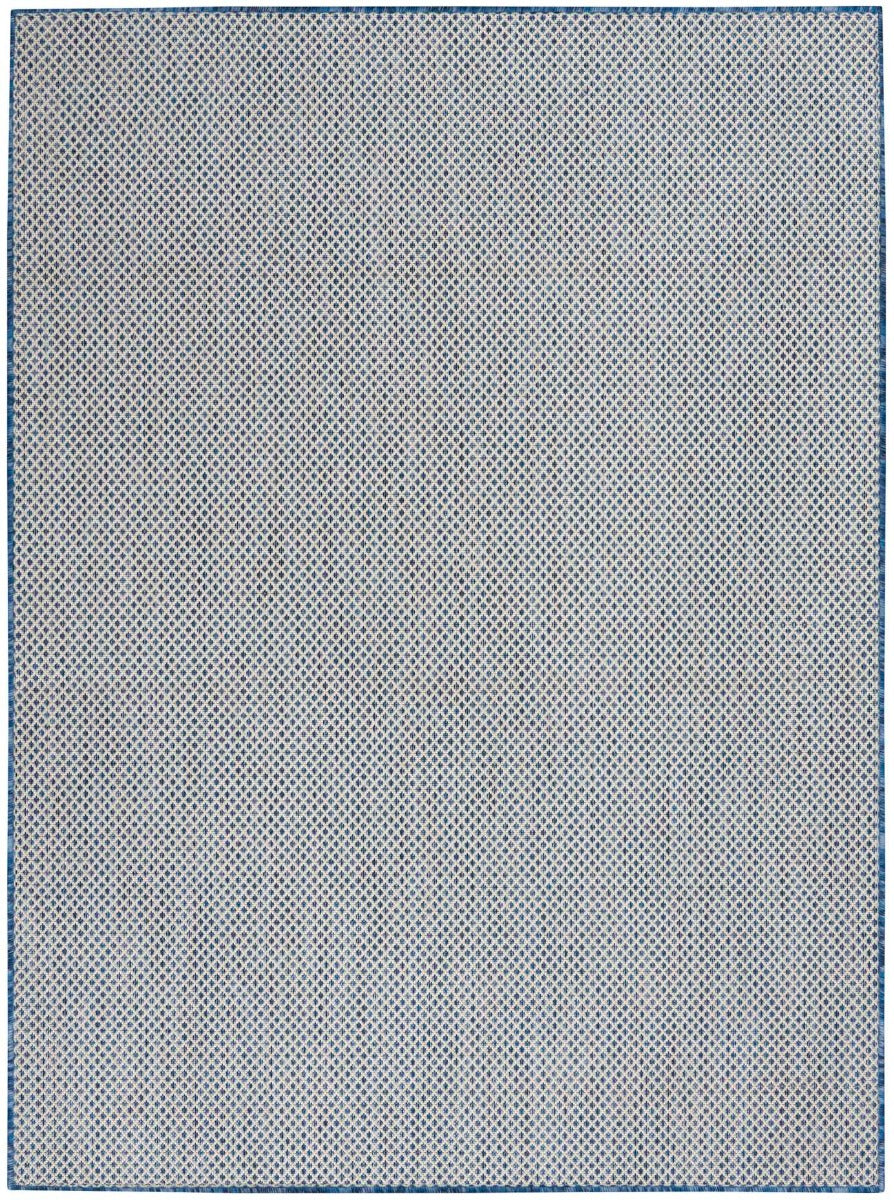 Nourison Courtyard 4'x6' Ivory Blue Area Rug COU01 Ivory Blue