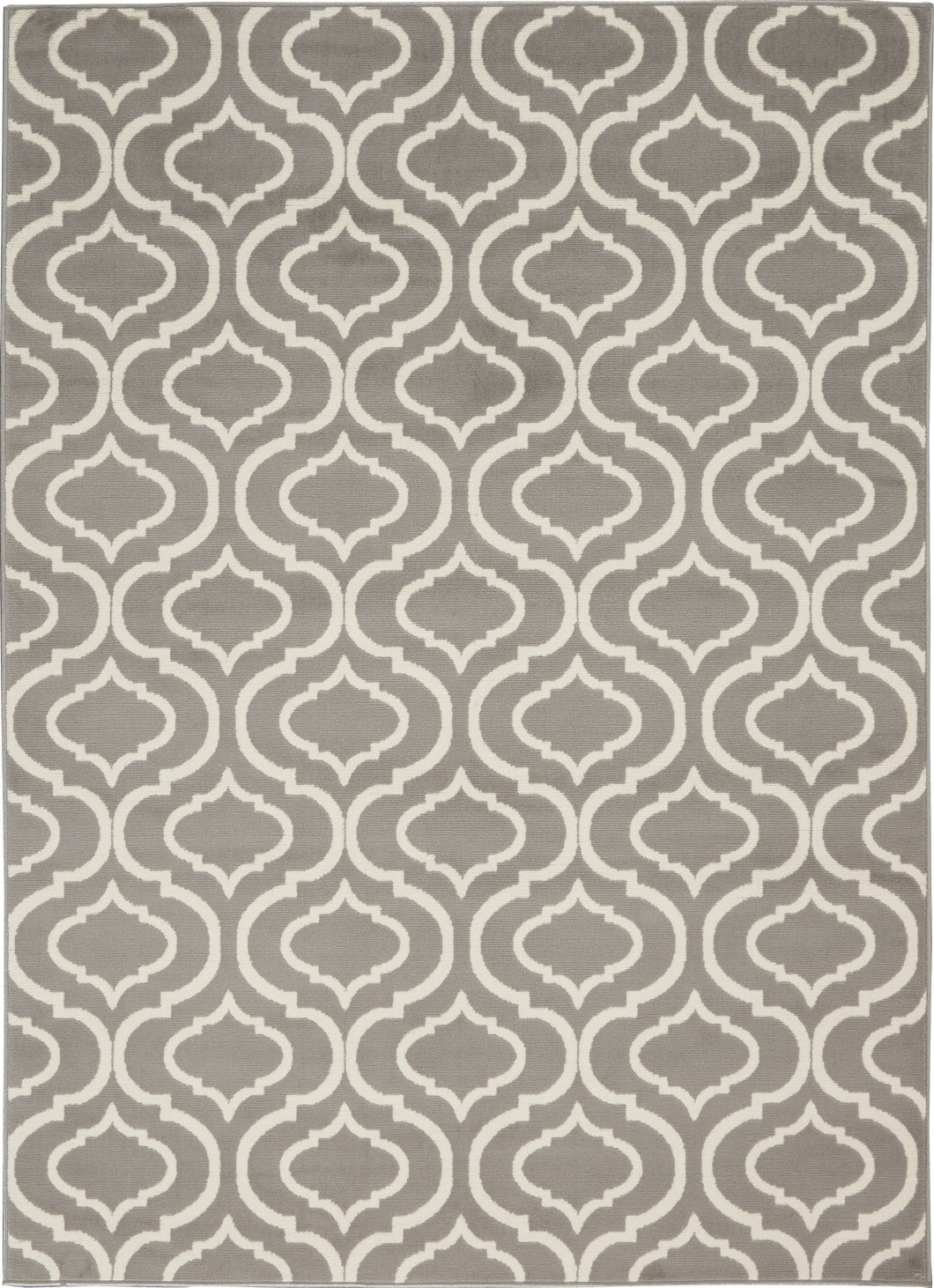 Nourison Jubilant JUB19 Grey 6'x9' Moroccan Area Rug JUB19 Grey