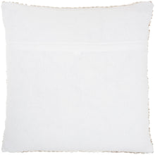 Load image into Gallery viewer, Mina Victory Life Styles Woven Ribbon Loops Beige Throw Pillow DC257 - 26&quot; x 26&quot;
