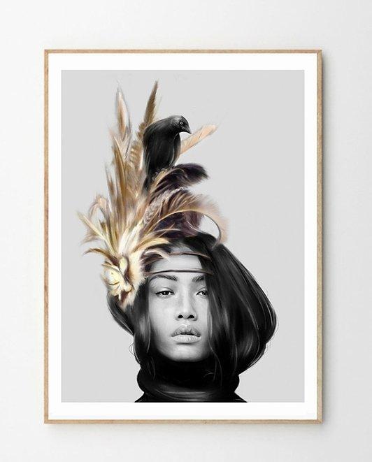 Crow and Feathers Print - GFURN
