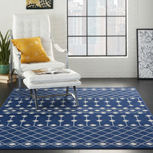 Load image into Gallery viewer, Nourison Grafix 6&#39;x9&#39; Navy Area Rug GRF37 Navy
