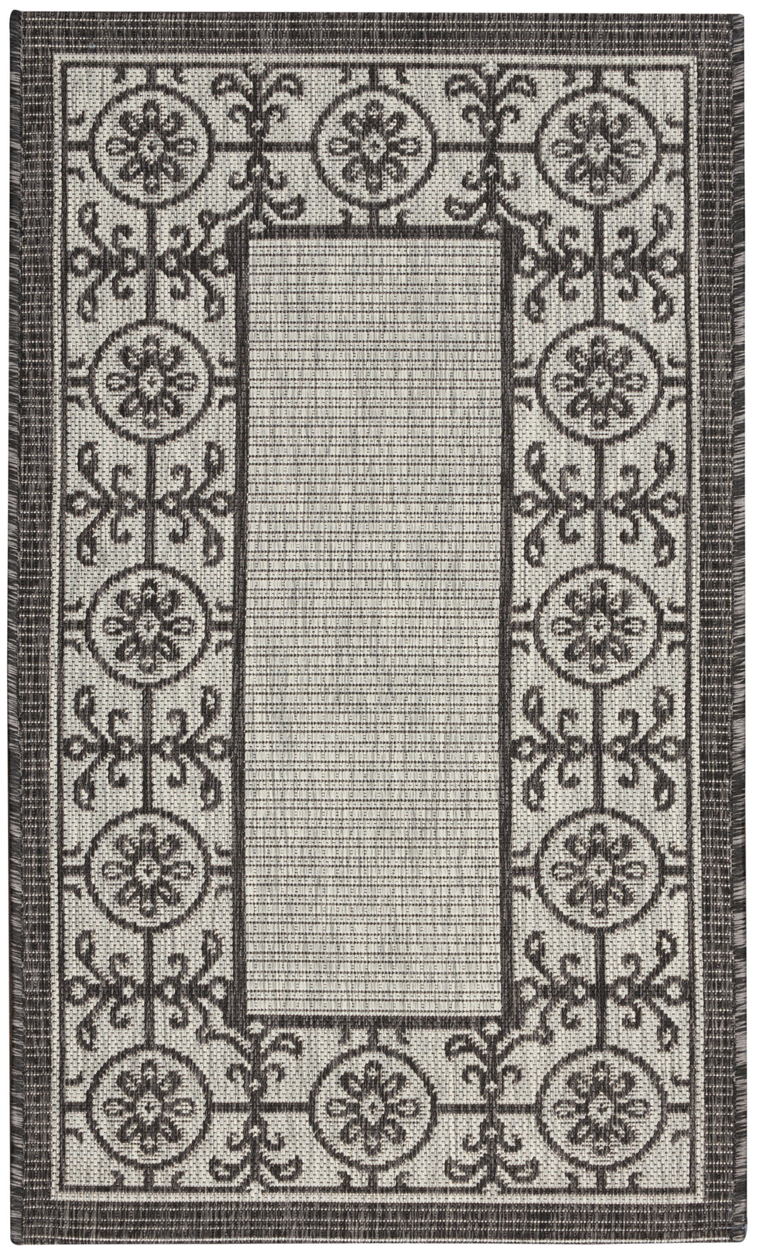 Nourison Country Side 2' x 4' Area Rug CTR03 Ivory/Charcoal