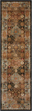 Load image into Gallery viewer, Nourison Delano DEL03 Black 8&#39; Runner Hallway Rug DEL03 Black/Blue
