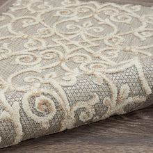 Load image into Gallery viewer, Nourison Aloha 10&#39; Runner Grey Patio Area Rug ALH21 Natural
