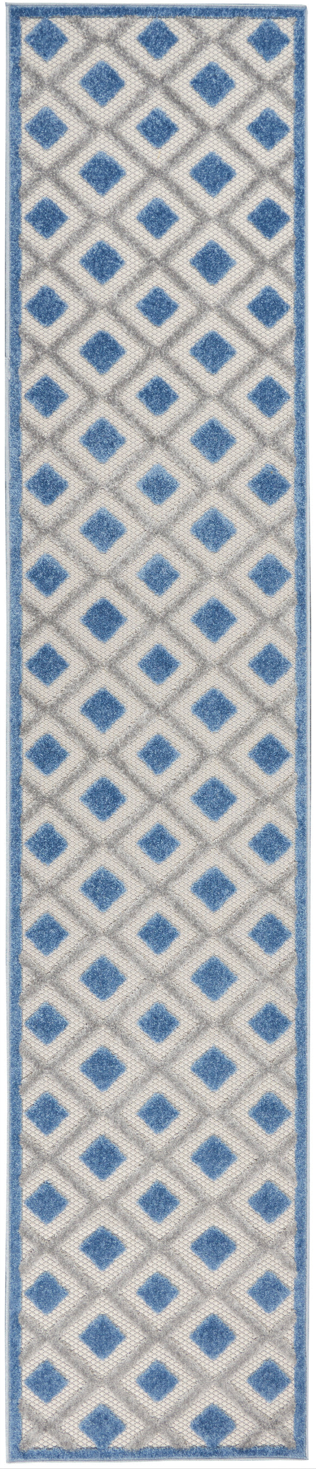 Nourison Aloha 2' x 12' Area Rug ALH26 Blue/Grey