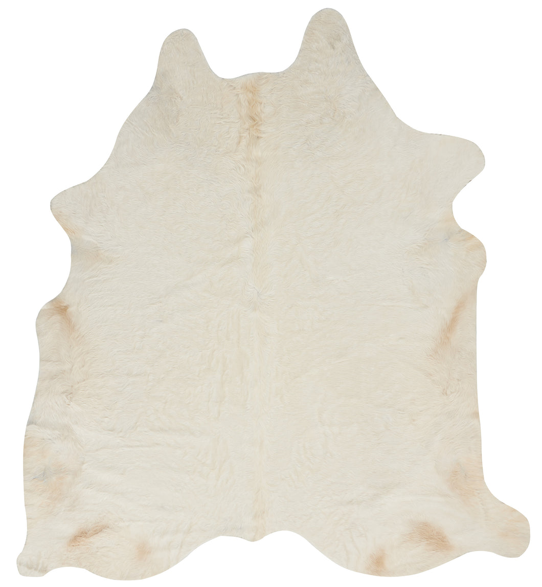 Mina Victory Free Form Cowhide White Couture Rug BR301 5'X7'