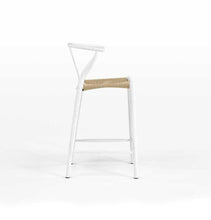 Load image into Gallery viewer, Dagmar Counter Stool - White &amp; Natural Cord
