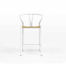 Load image into Gallery viewer, Dagmar Counter Stool - White &amp; Natural Cord
