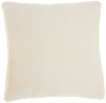Load image into Gallery viewer, Mina Victory Faux Fur 2 Sided Faux Fur White Throw Pillow AP100 20&quot;X20&quot;
