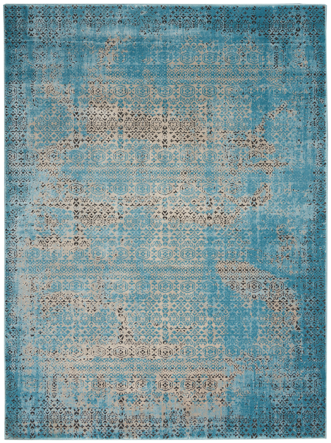 Nourison Karma KRM01 Blue 5'x7' Area Rug KRM01 Blue