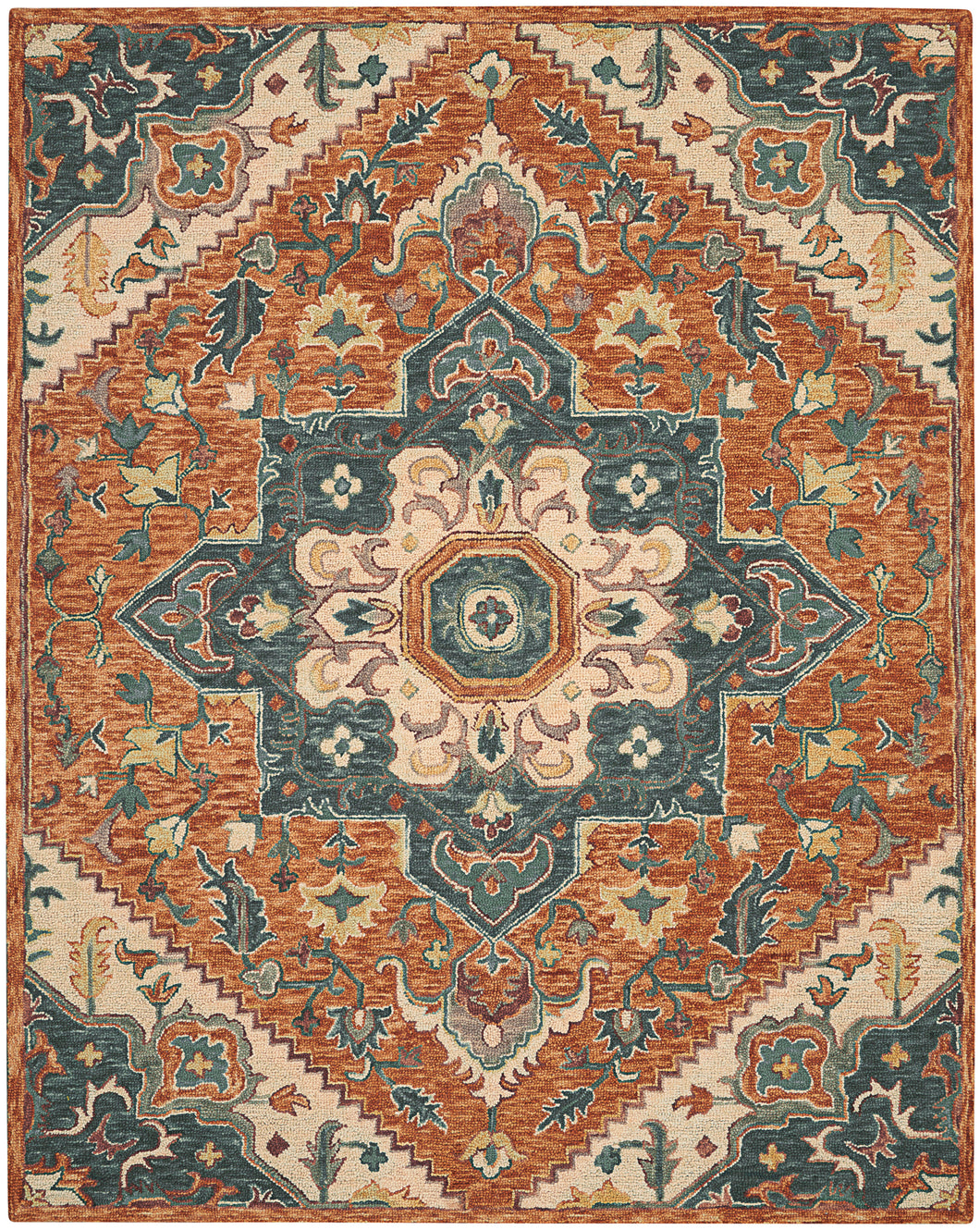 Nourison Bahari 8' x 10' Area Rug BAH02 Rust