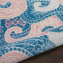 Load image into Gallery viewer, Nourison Jubilant JUB13 Pink and Blue 7&#39; Runner Low-pile Hallway Rug JUB13 Blue
