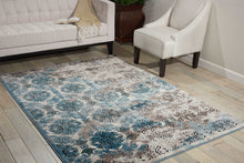 Load image into Gallery viewer, Nourison Karma KRM05 Blue and White 8&#39;x11&#39; Oversized Rug KRM05 Ivory/Blue
