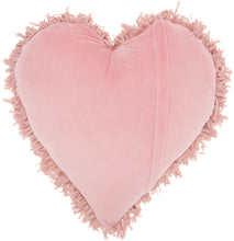 Load image into Gallery viewer, Mina Victory Frame Heart Rose Shag Throw Pillow TL001 18&quot; x 18&quot;
