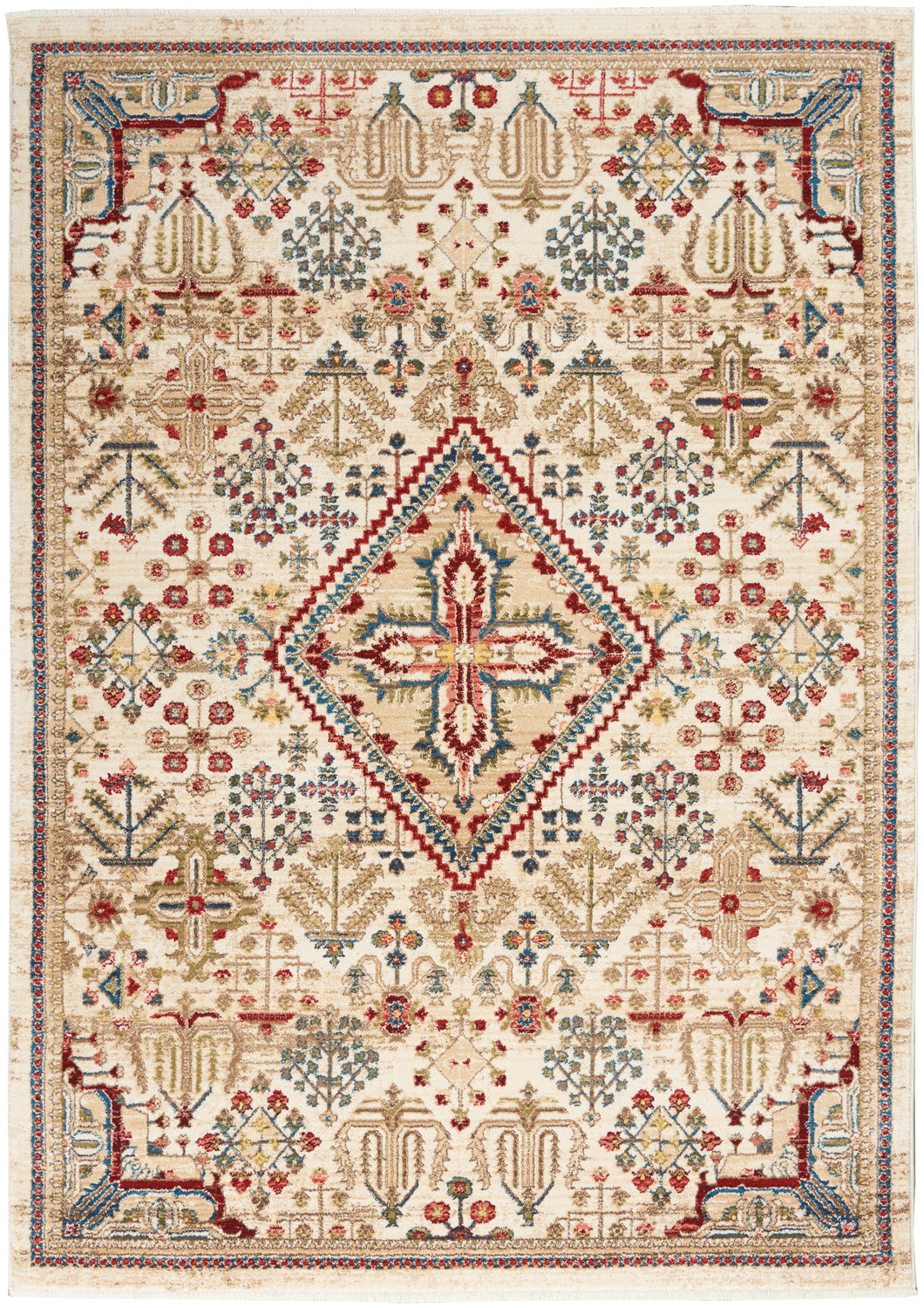 Nourison Revel 5'x8' Ivory Area Rug REV02 Ivory