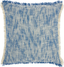 Load image into Gallery viewer, Nourison Life Styles Woven Fringe Blue Throw Pillow SH020 20&quot;X20&quot;
