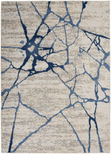 Load image into Gallery viewer, Calvin Klein River Flow 5&#39;x7&#39; Ivory Blue Area Rug RFV05 Ivory Blue
