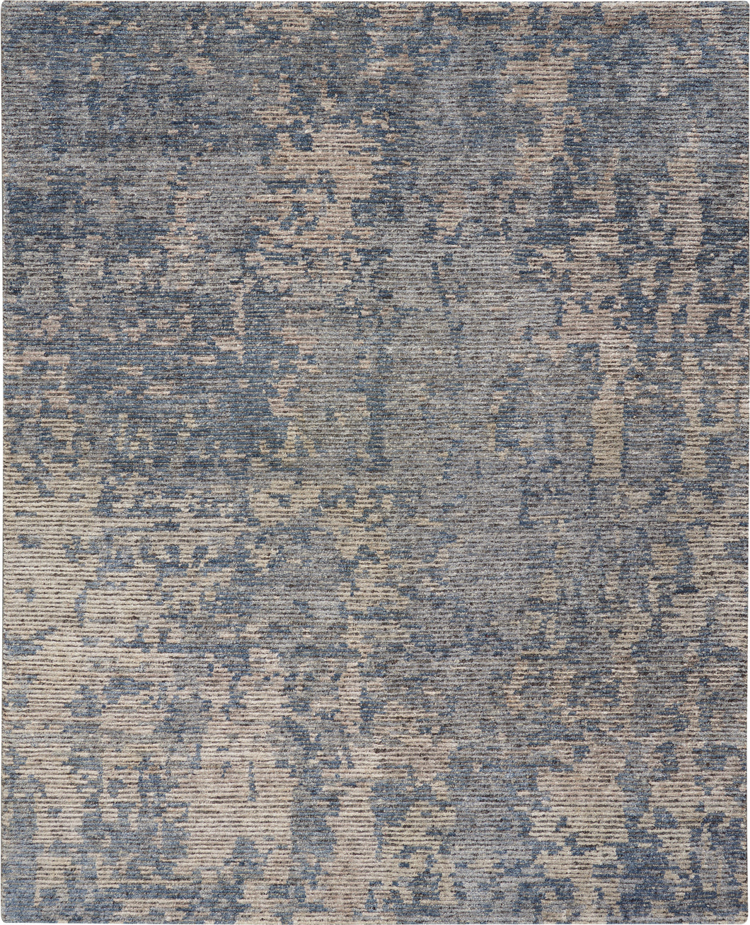 Nourison Ellora ELL04 Grey 8'x10' Large Handmade Rug ELL04 Graphite