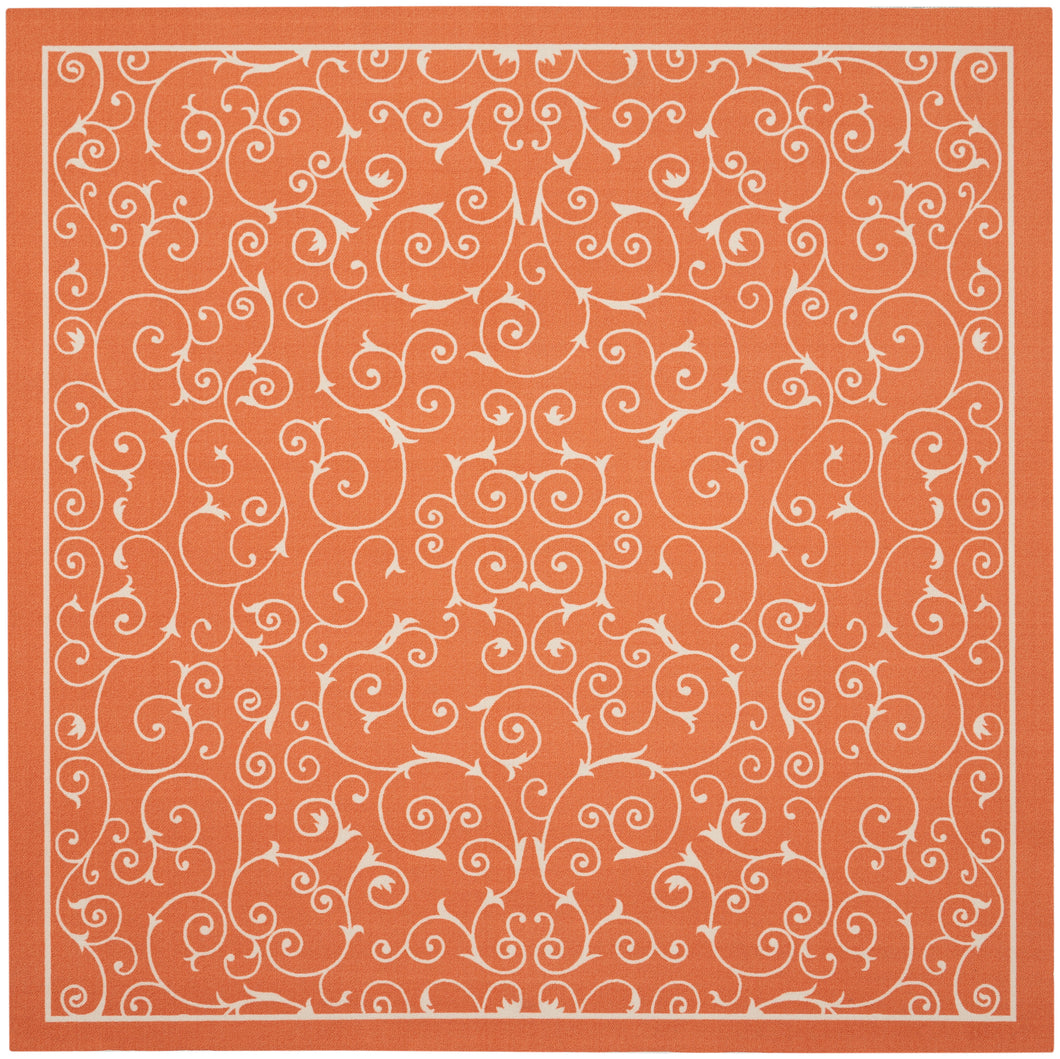 Nourison Home & Garden 8' Square Area Rug RS019 Orange