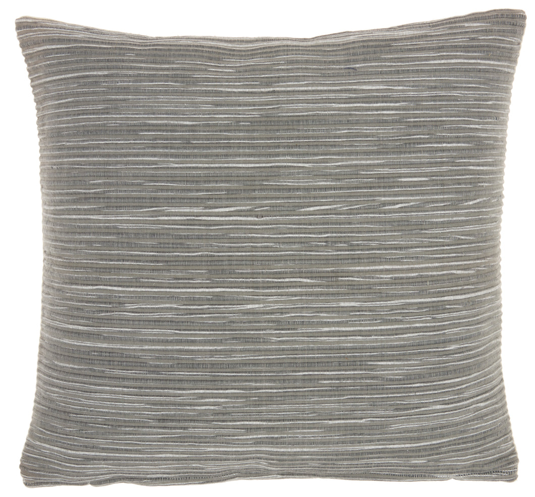 Mina Victory Life Styles Textured Lines Grey Throw Pillow SS917 18