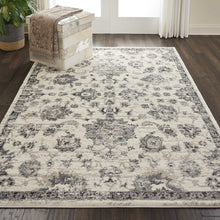 Load image into Gallery viewer, Nourison Fusion FSS15 Cream and Grey 5&#39;x7&#39; Vintage Area Rug FSS15 Cream/Grey
