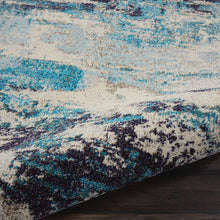 Load image into Gallery viewer, Nourison Celestial CES02 IVTBL 3&#39;x5&#39; Abstract Area Rug CES02 Ivory/Teal Blue
