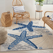 Load image into Gallery viewer, Nourison Aloha 6&#39; x 9&#39; Area Rug ALH24 Blue/Grey
