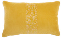 Load image into Gallery viewer, Mina Victory Life Styles Hand Stitched Stripe Yello Throw Pillow AZ466 12&quot; x 20&quot;
