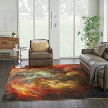 Load image into Gallery viewer, Nourison Le Reve LER07 Red and Brown 8&#39;x10&#39; Large Storm Clouds Rug LER07 Red/Multicolor
