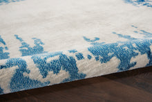 Load image into Gallery viewer, Nourison Etchings 5&#39;3&quot; x 7&#39;3&quot; Ivory/Blue Abstract Area Rug ETC04 Ivory/Blue
