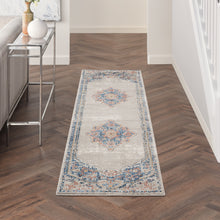 Load image into Gallery viewer, Nourison Concerto 8&#39; Runner Area Rug CNC12 Blue/Grey
