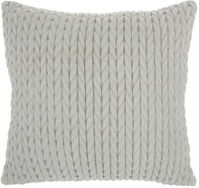 Load image into Gallery viewer, Nourison Life Styles Quilted Chevron Light Grey Throw Pillow ET299 18&quot;X18&quot;
