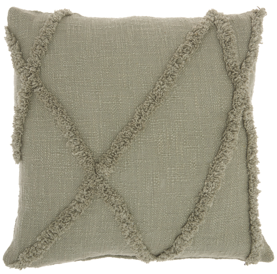 Mina Victory Life Styles Distressed Diamond Sage Throw Pillow SH018 18