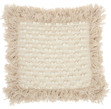 Load image into Gallery viewer, Mina Victory Life Styles Loop Stripe Center Natural Throw Pillow DL026 18&quot;X18&quot;
