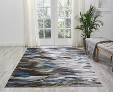 Load image into Gallery viewer, Nourison Chroma CRM01 Charcoal and Blue 6&#39;x8&#39; Area Rug CRM01 Aegean
